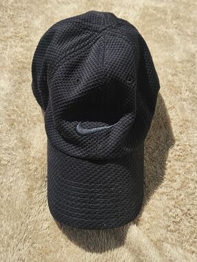 Nike Black Mesh Swoosh Baseball Hat